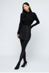 TWEED SHORT SKIRT BLACK